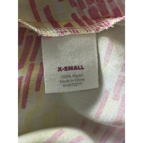 Hang Ten Multicolored V-Neck Sleeveless Button Front Lightweight Top Women's XS - Picture 8 of 9